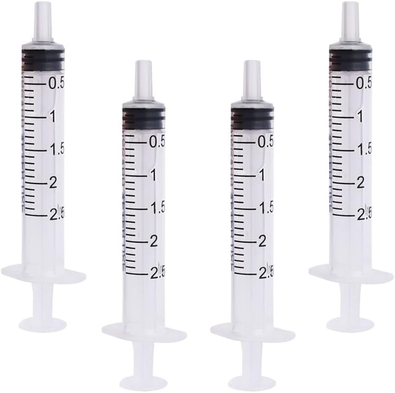 Q2 CARE - 2.5mL Syringe without Needle - Luer Lock Syringe Tip (No Needle) - (36 PCS)