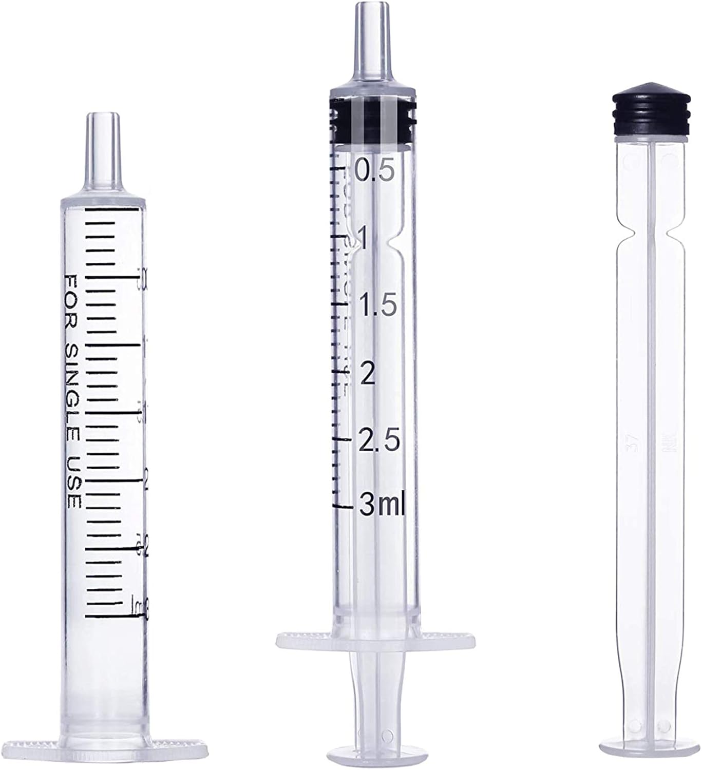 Q2 CARE - 3mL Syringe without Needle - Luer Lock Syringe Tip (No Needle) - (36 PCS)